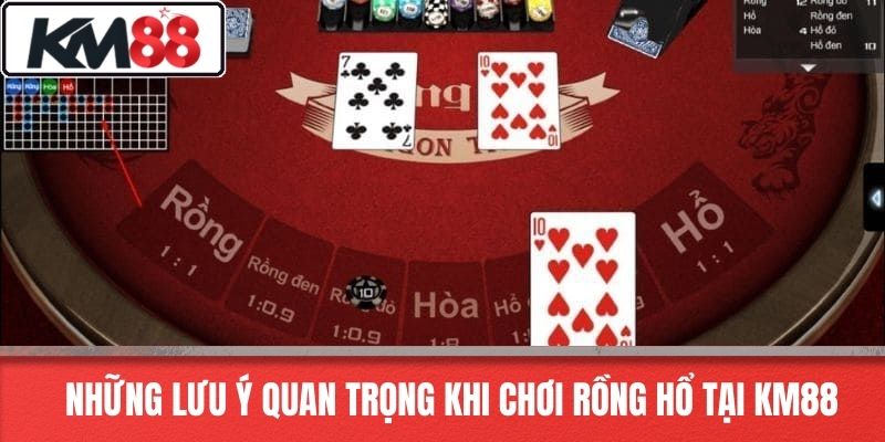 Những lưu ý quan trọng khi chơi rồng hổ tại KM88